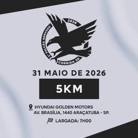 4ª EDIÇÃO - CORRIDA 5K - FALCÃO NERVOSO - BORA PRO CHOQUE