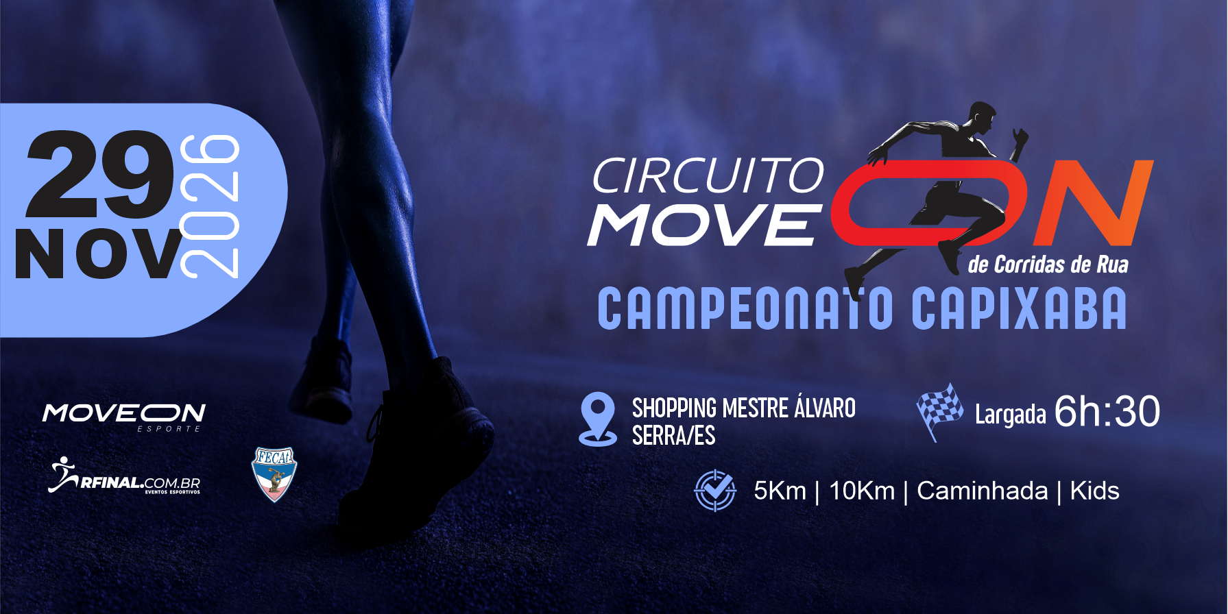 Circuito de Corridas Move On 2026 - Etapa Vitória Campeonato Estadual Capixaba