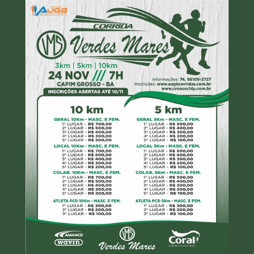 5ª Corrida e Caminhada verdes Mares