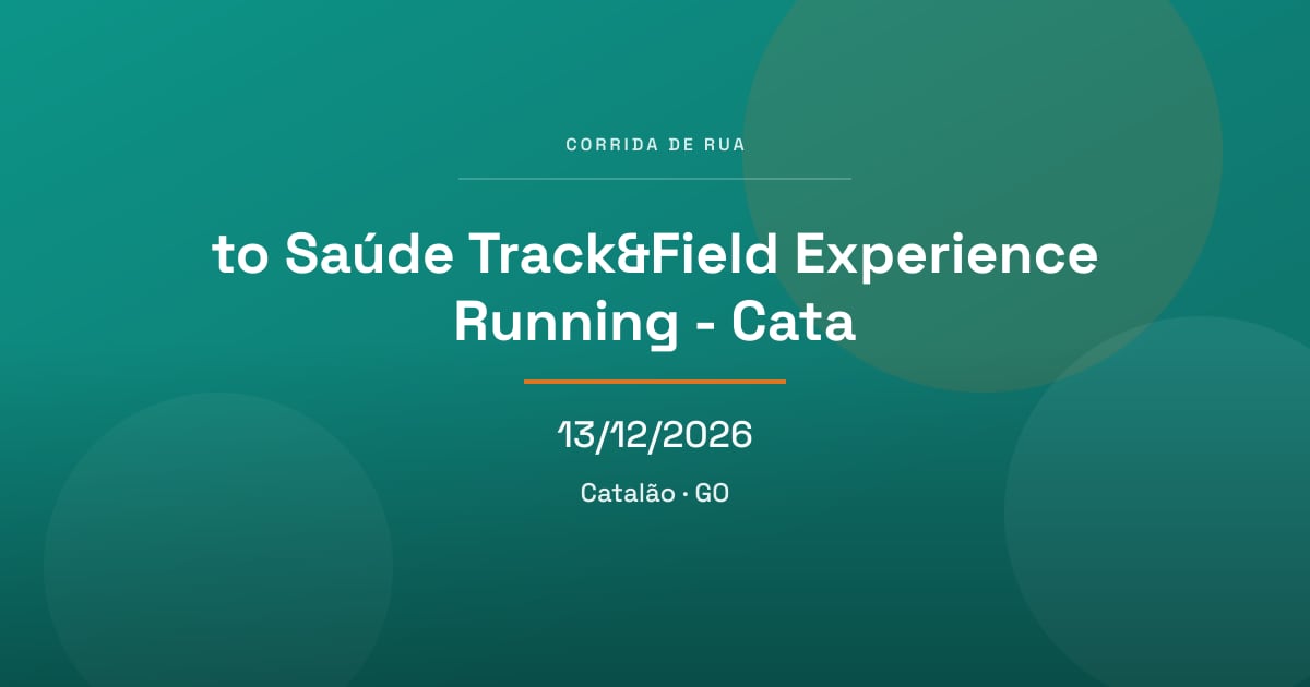 to Saúde Track&Field Experience Running - Cata