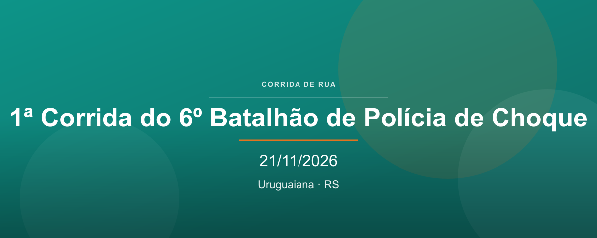 1ª Corrida do 6º Batalhão de Polícia de Choque