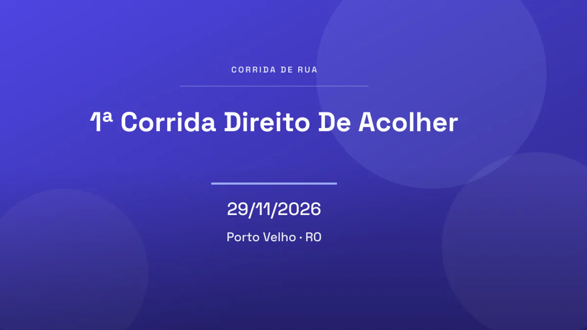 1ª Corrida Direito De Acolher