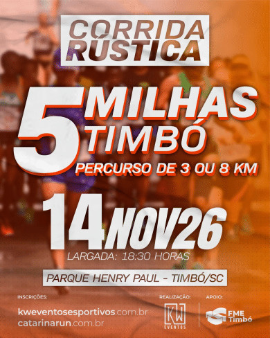 6ª Prova Rústica 5 Milhas Timbó