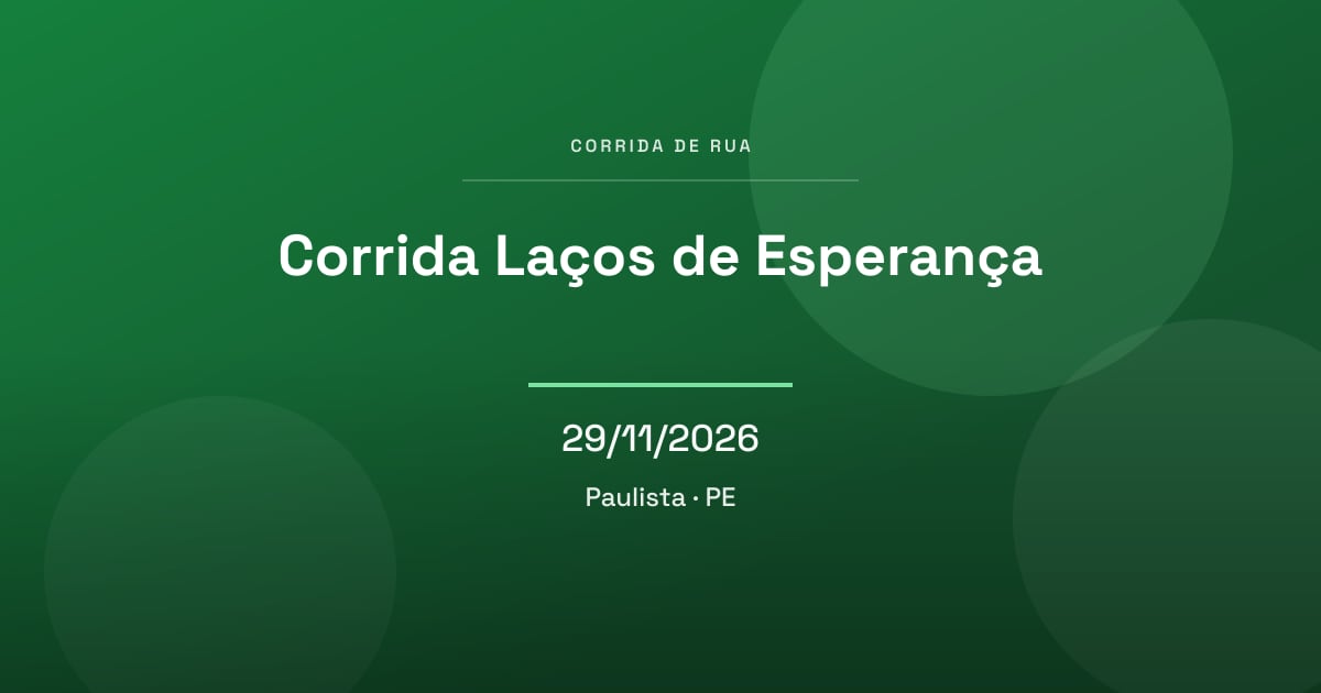 Corrida Laços de Esperança