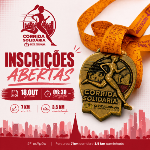 V CORRIDA SOLIDÁRIA DA REDE FEMININA DE COMBATE AO CÂNCER
