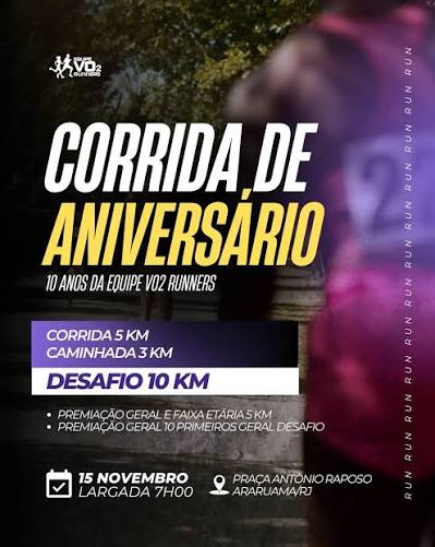 10ª Corrida de Aniversário da Equipe VO2 Runners