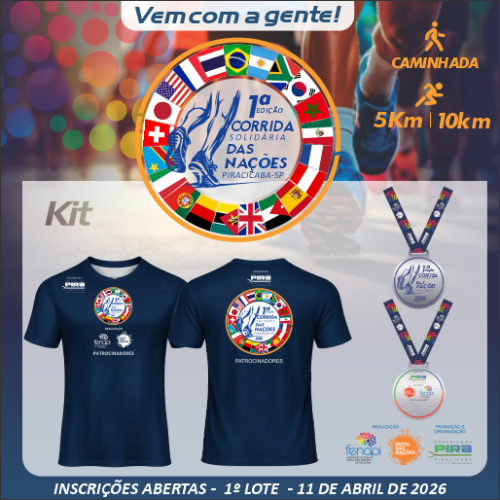 CORRIDA SOLIDÁRIA DAS NAÇÕES PIRACICABA - 2026