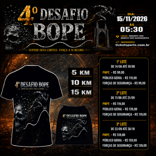 4ª Corrida DESAFIO BOPE