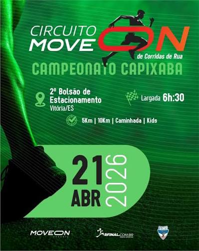 Circuito de Corridas Move On 2026 - Etapa Vitória Campeonato Estadual Capixaba