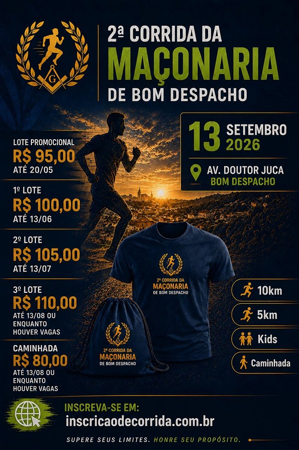 2ª CORRIDA DA MAÇONARIA DE BOM DESPACHO-MG
