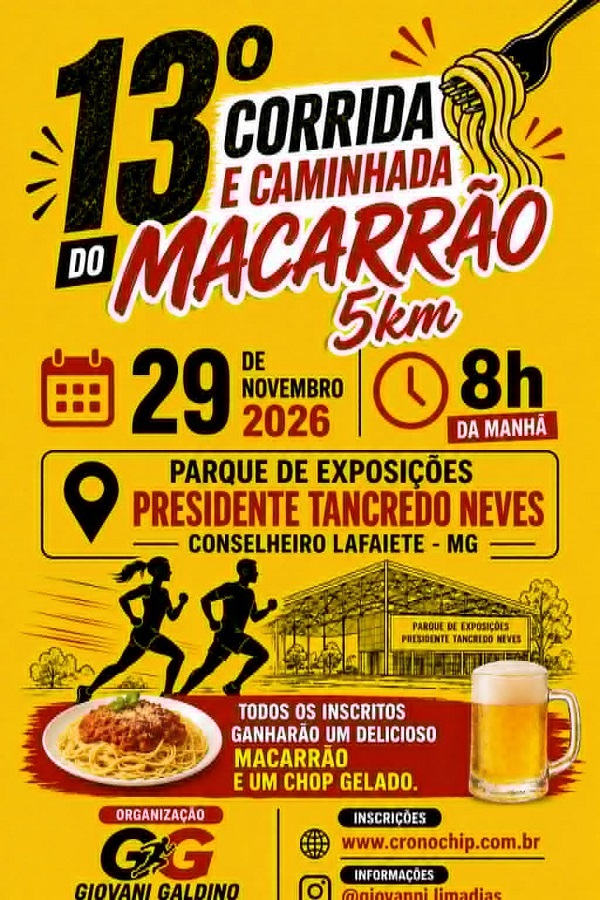 13ª CORRIDA E CAMINHADA DO MACARRAO 2026