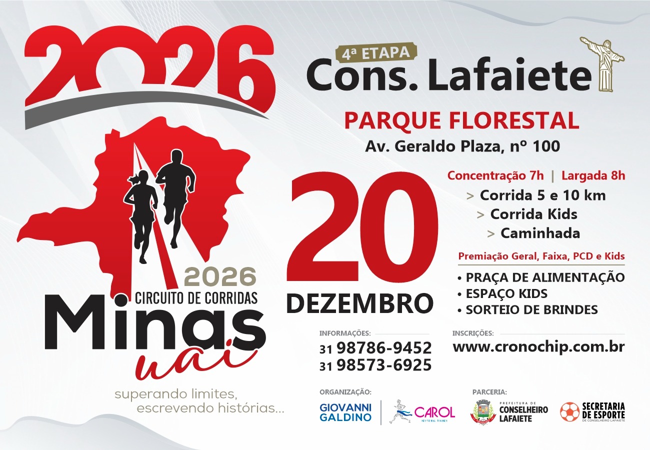 CIRCUITO DE CORRIDA – MINAS UAI 2026 - CONSELHEIRO LAFAIETE