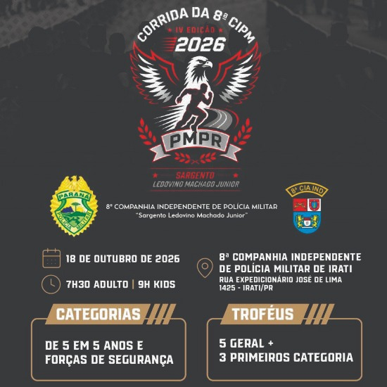 CORRIDA DA 8ª CIPM - 4ª EDIÇÃO
