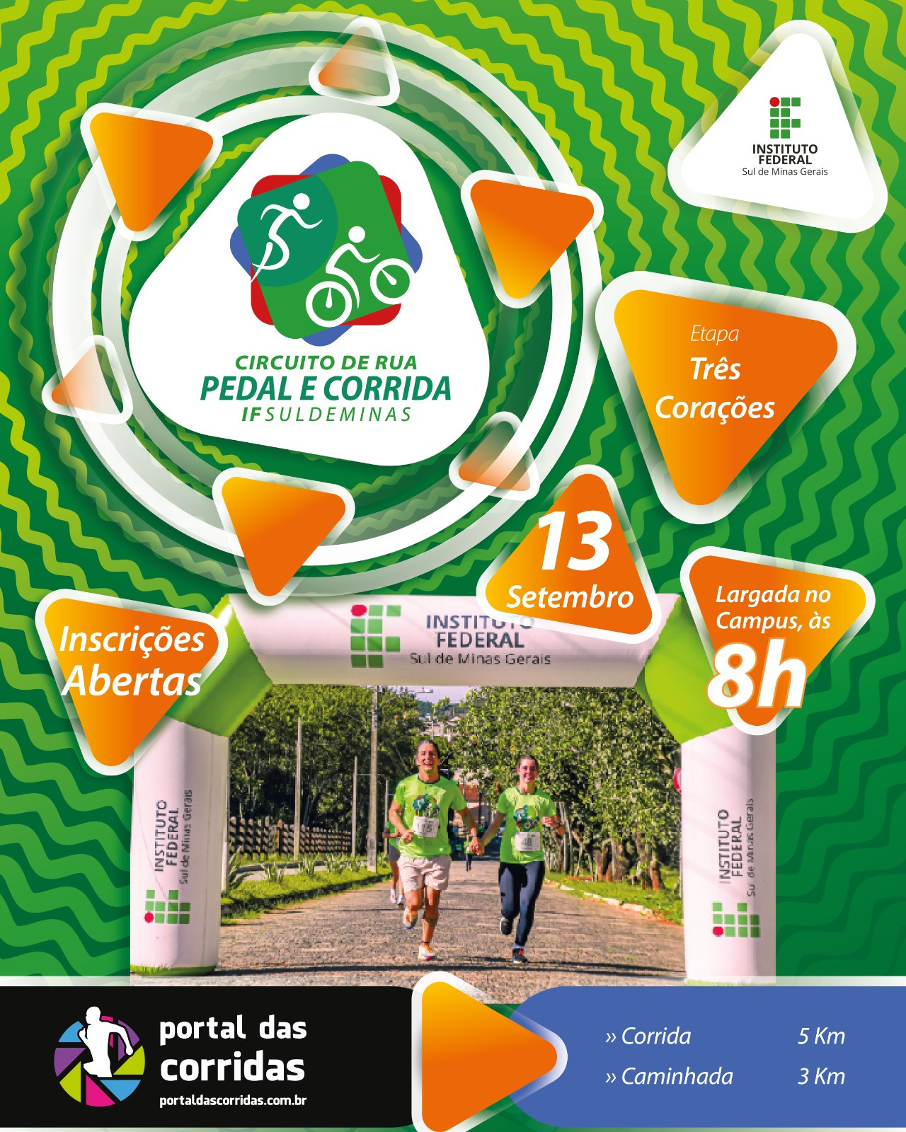 CIRCUITO DE RUA PEDAL E CORRIDA IFSULDEMINAS 2026 INCONFIDENTES