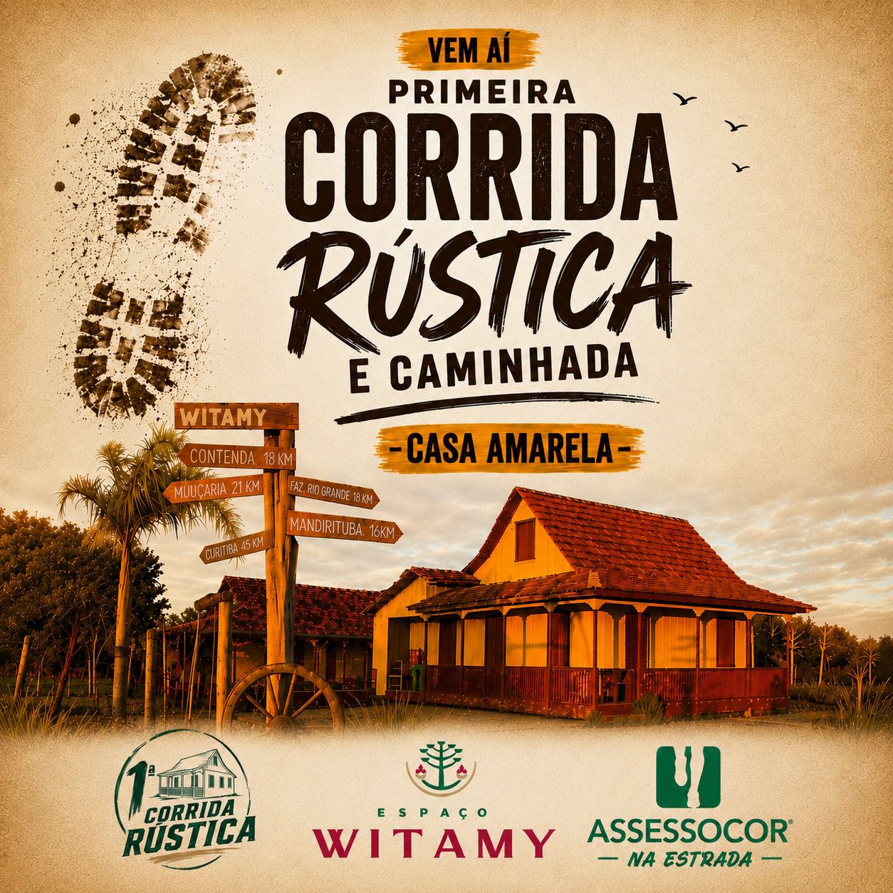 CORRIDA E CAMINHADA RÚSTICA CASA AMARELA - ARAUCÁRIA