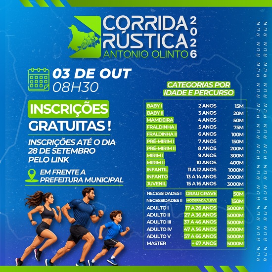 CORRIDA RÚSTICA MUNICIPAL 2026 - ANTONIO OLINTO/PR