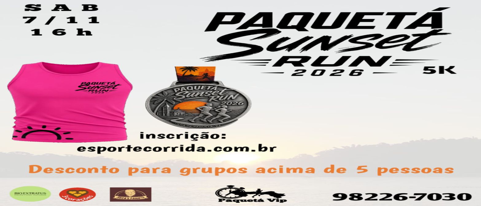 CORRIDA E CAMINHADA PAQUETÁ SUNSET RUN 2026