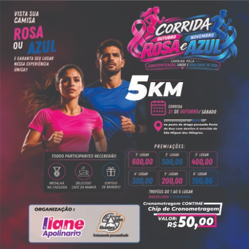 CORRIDA DO OUTUBRO ROSA E NOVEMBRO AZUL 2026