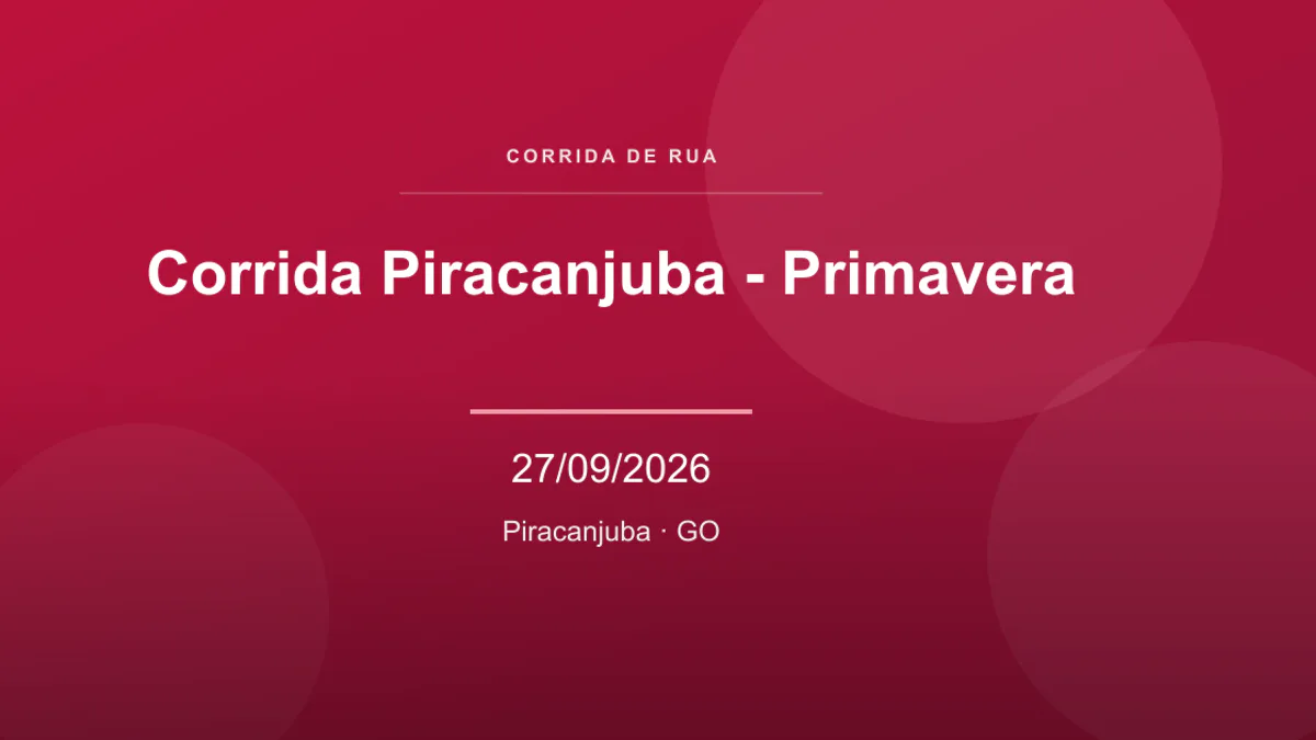 Corrida Piracanjuba - Primavera