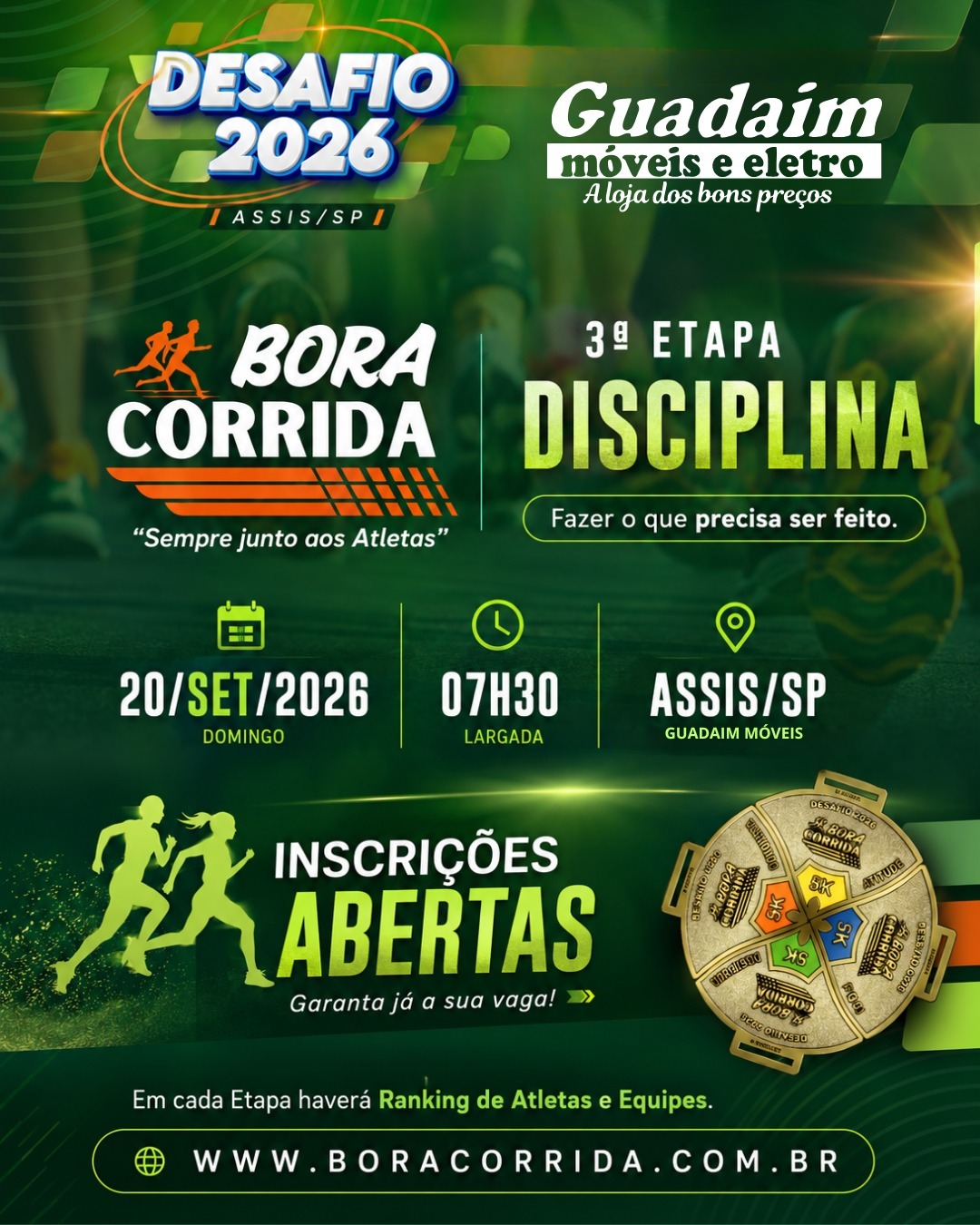 Desafio Bora Corrida - 3ª Etapa - Disciplina