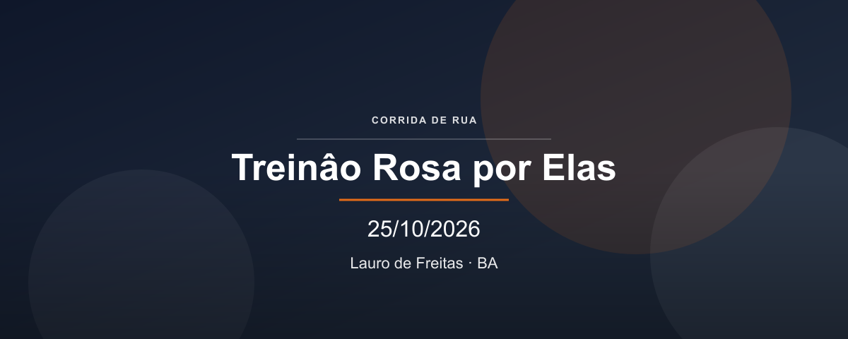 Treinâo Rosa por Elas