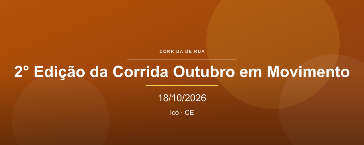 Corrida Outubro em Movimento - 2ª Edição