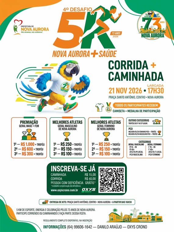 4ª Corrida de Rua - 5K Nova Aurora