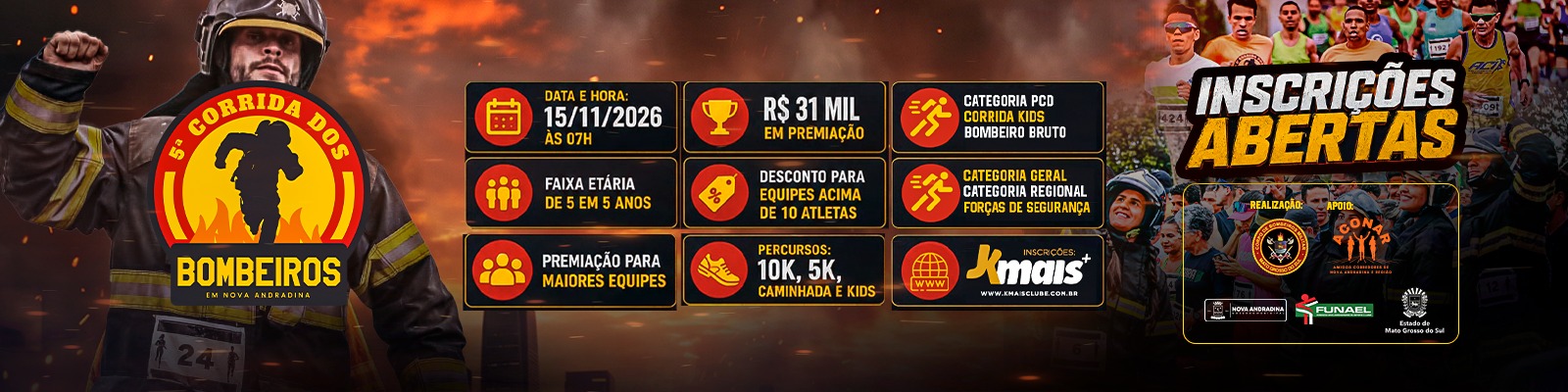 5ª Corrida dos Bombeiros em Nova Andradina