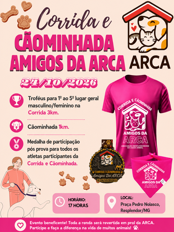 1ª Corrida e Caminhada Amigos da Arca
