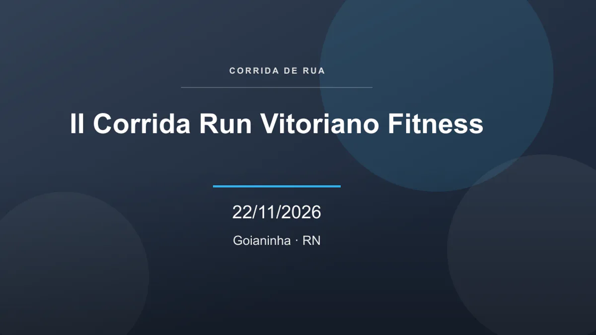 II Corrida Run Vitoriano Fitness