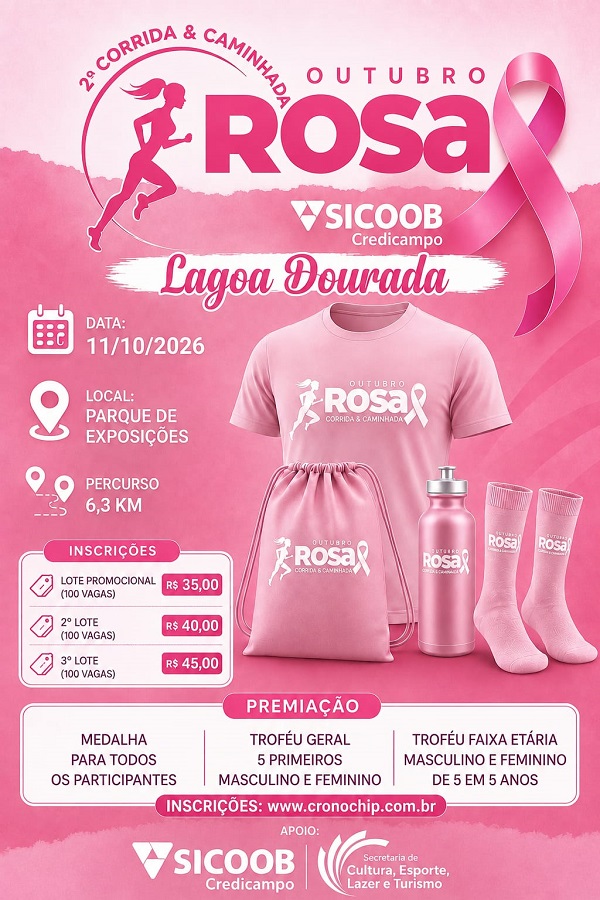 2ª CORRIDA OUTUBRO ROSA - LAGOA DOURADA